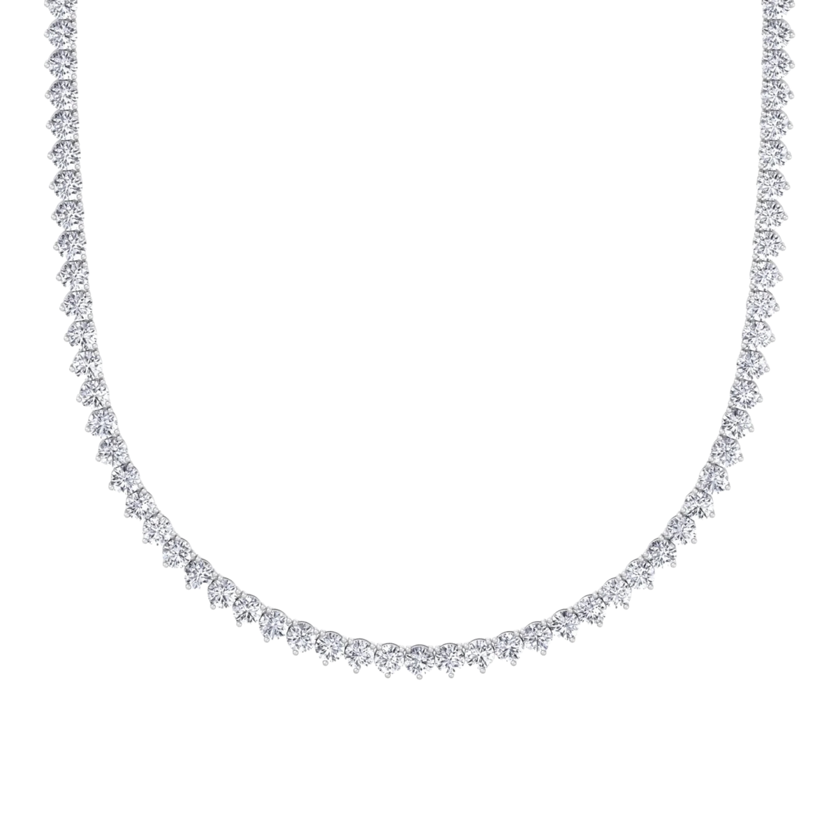 Moissanite 3 Prong Tennis Necklace