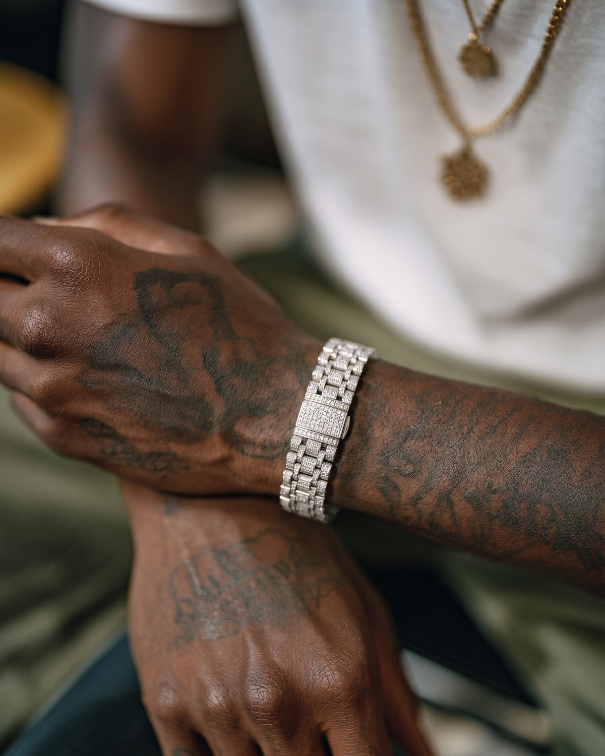 Moissanite Five-Row Pave Statement Watch Link