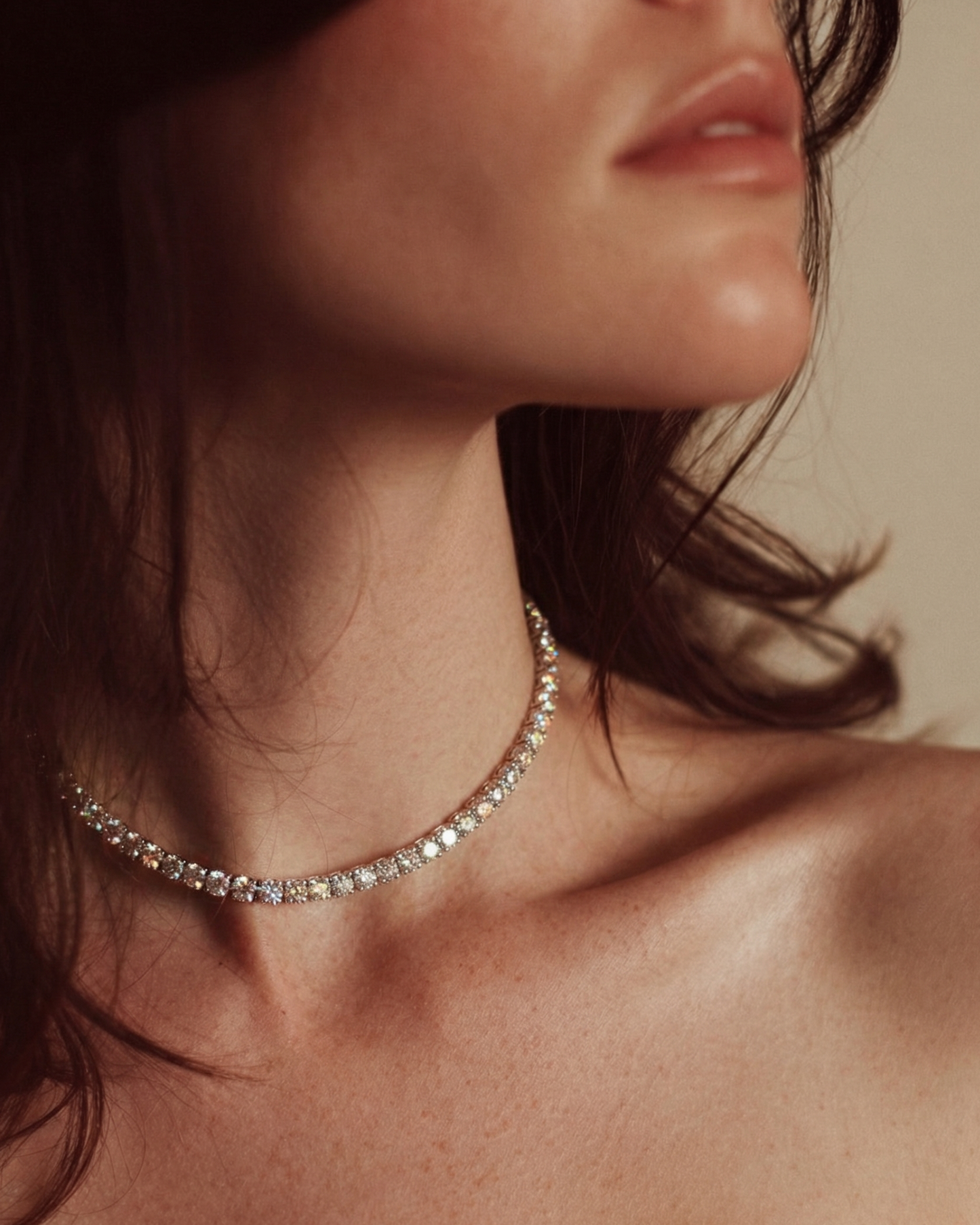 Moissanite Tennis Necklaces