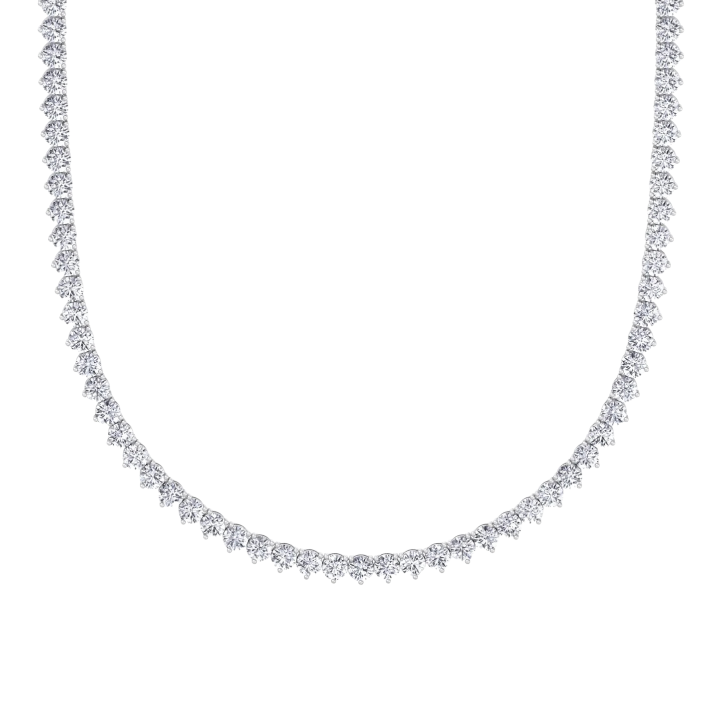 Moissanite 3 Prong Tennis Necklace