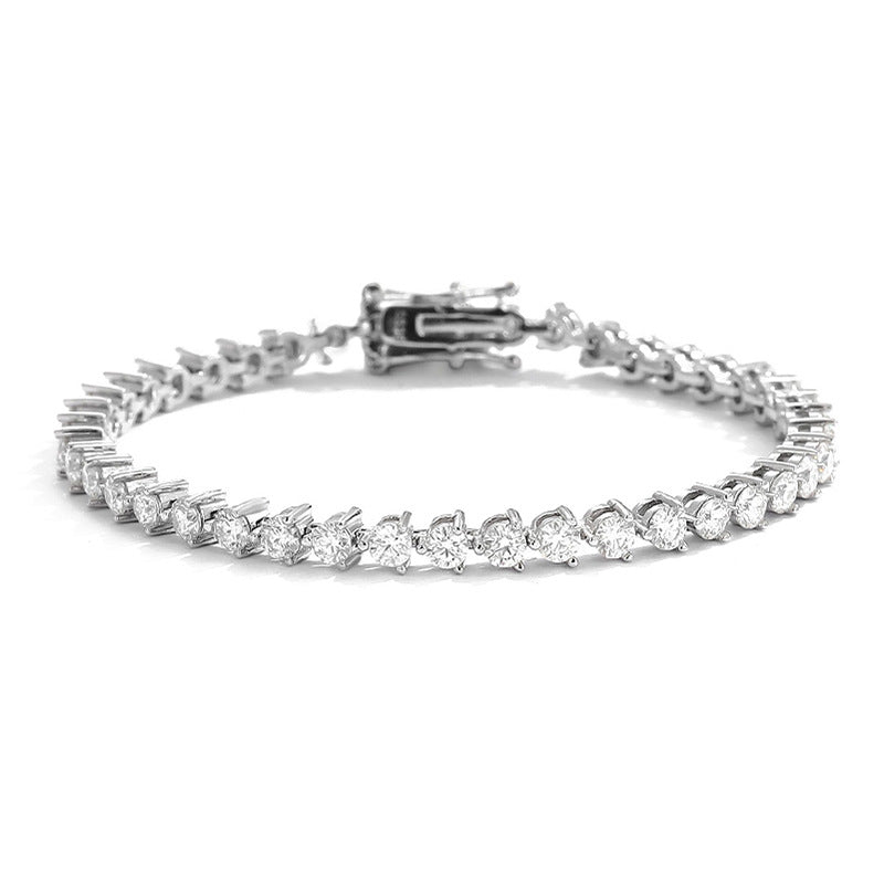 Moissanite 3 Prong Tennis Bracelet