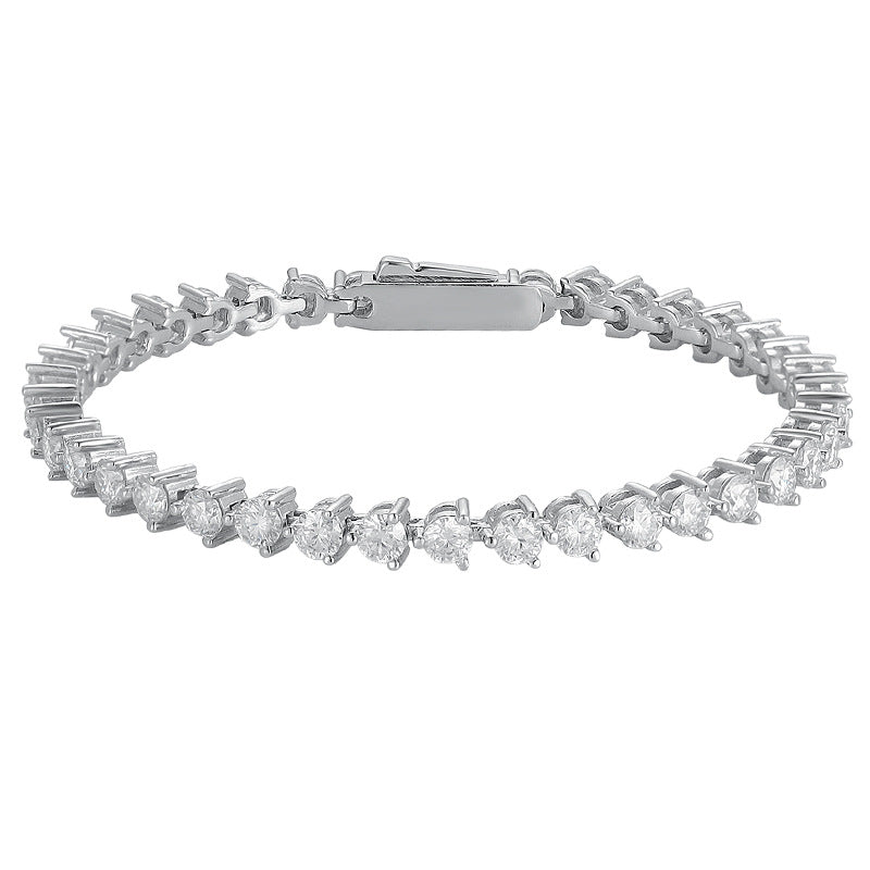 Moissanite 3 Prong Tennis Bracelet