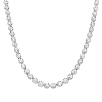 Moissanite Bezel Set Tennis Necklace