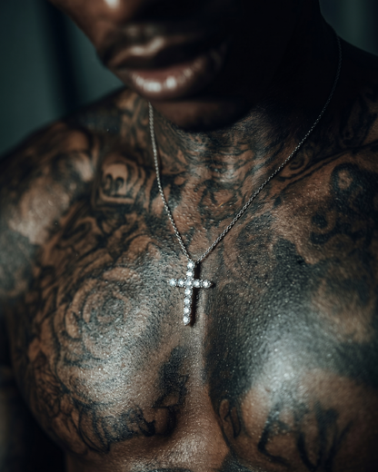 Moissanite Cross Pendant Necklace