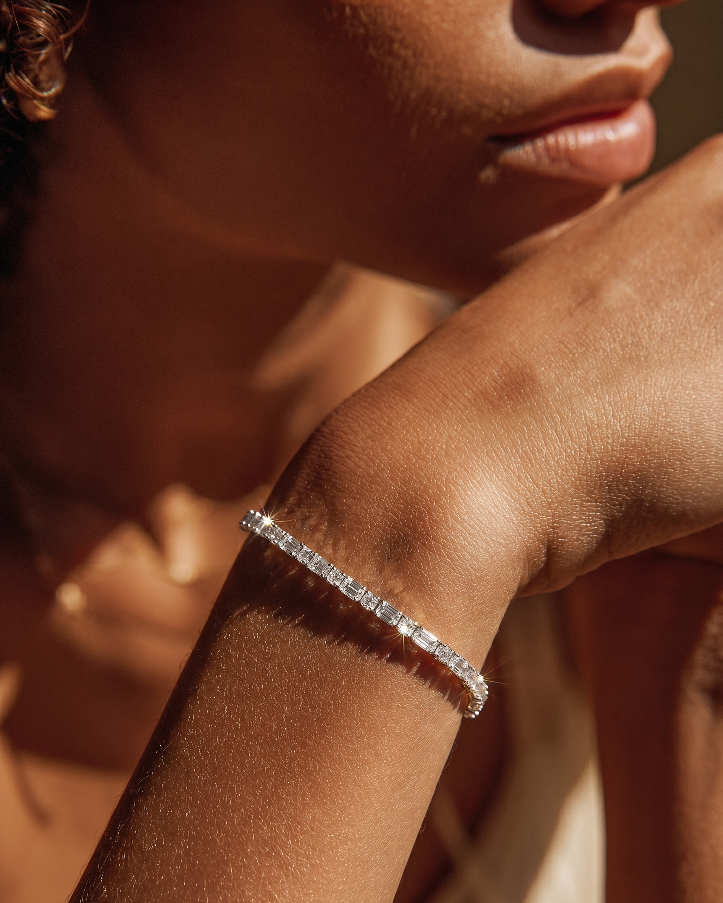 Moissanite Emerald Cut & Asscher Cut Tennis Bracelet