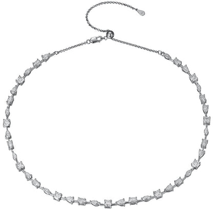 Fancy Shape Mixed Cut Tennis Necklace