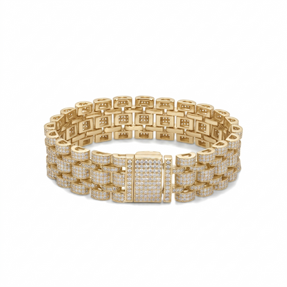 Moissanite Five-Row Pave Statement Watch Link