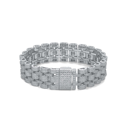 Moissanite Five-Row Pave Statement Watch Link