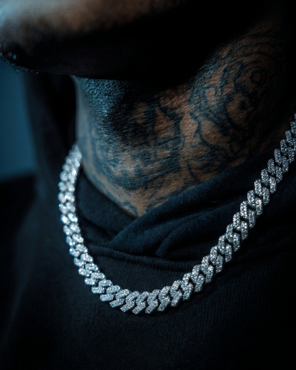 Moissanite Iced Out Prong Cuban Chain