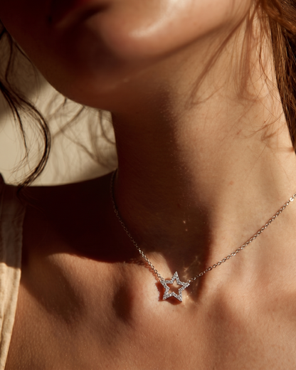 Moissanite Icy Star Pave Pendant Necklace
