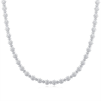 Moissanite Sunflower Cluster Necklace