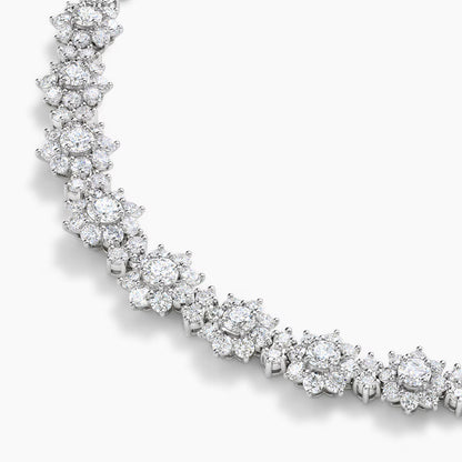 Moissanite Sunflower Cluster Necklace