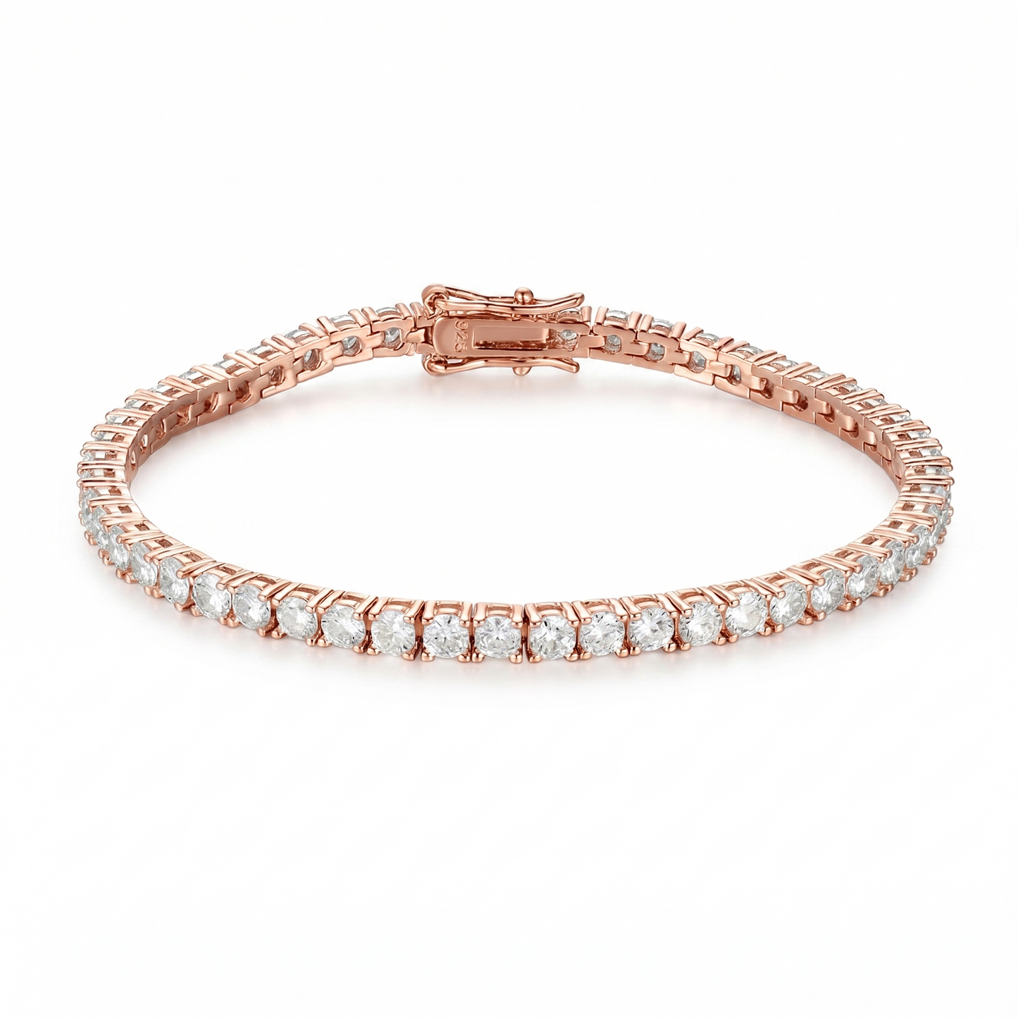 Moissanite Classic Tennis Bracelet (Rose gold / Gold)