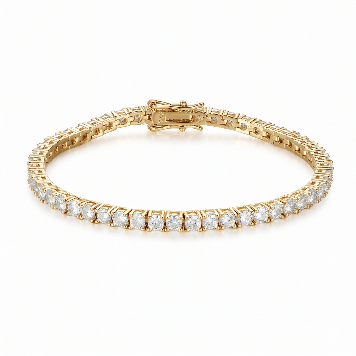 Moissanite Classic Tennis Bracelet (Rose gold / Gold)