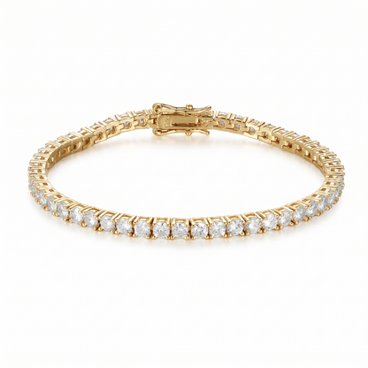 Moissanite Classic Tennis Bracelet (Rose gold / Gold)