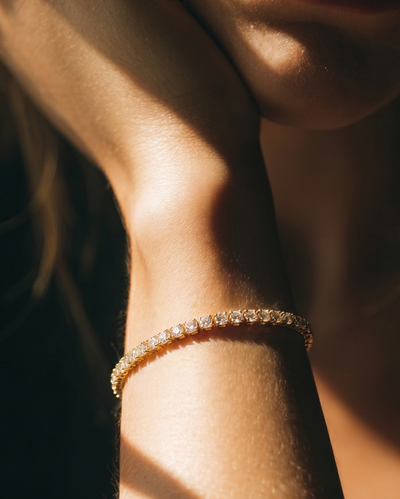 Moissanite Classic Tennis Bracelet (Rose gold / Gold)