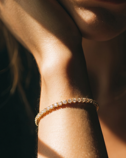 Moissanite Classic Tennis Bracelet (Rose gold / Gold)