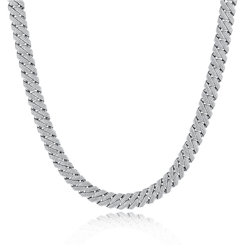 Moissanite Iced Out Prong Cuban Chain