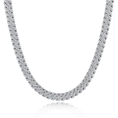 Moissanite Iced Out Prong Cuban Chain